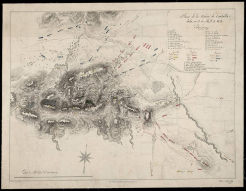 Làmina 15. Mapa de la segona batalla de Castalla. Abril de 1813.