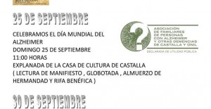 Programa de actividades por el Día Mundial del Alzheimer en Castalla