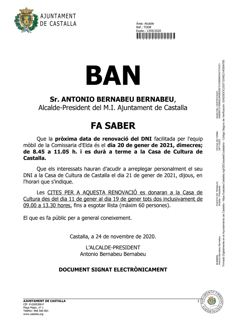 BANDO DNI enero 2021-2