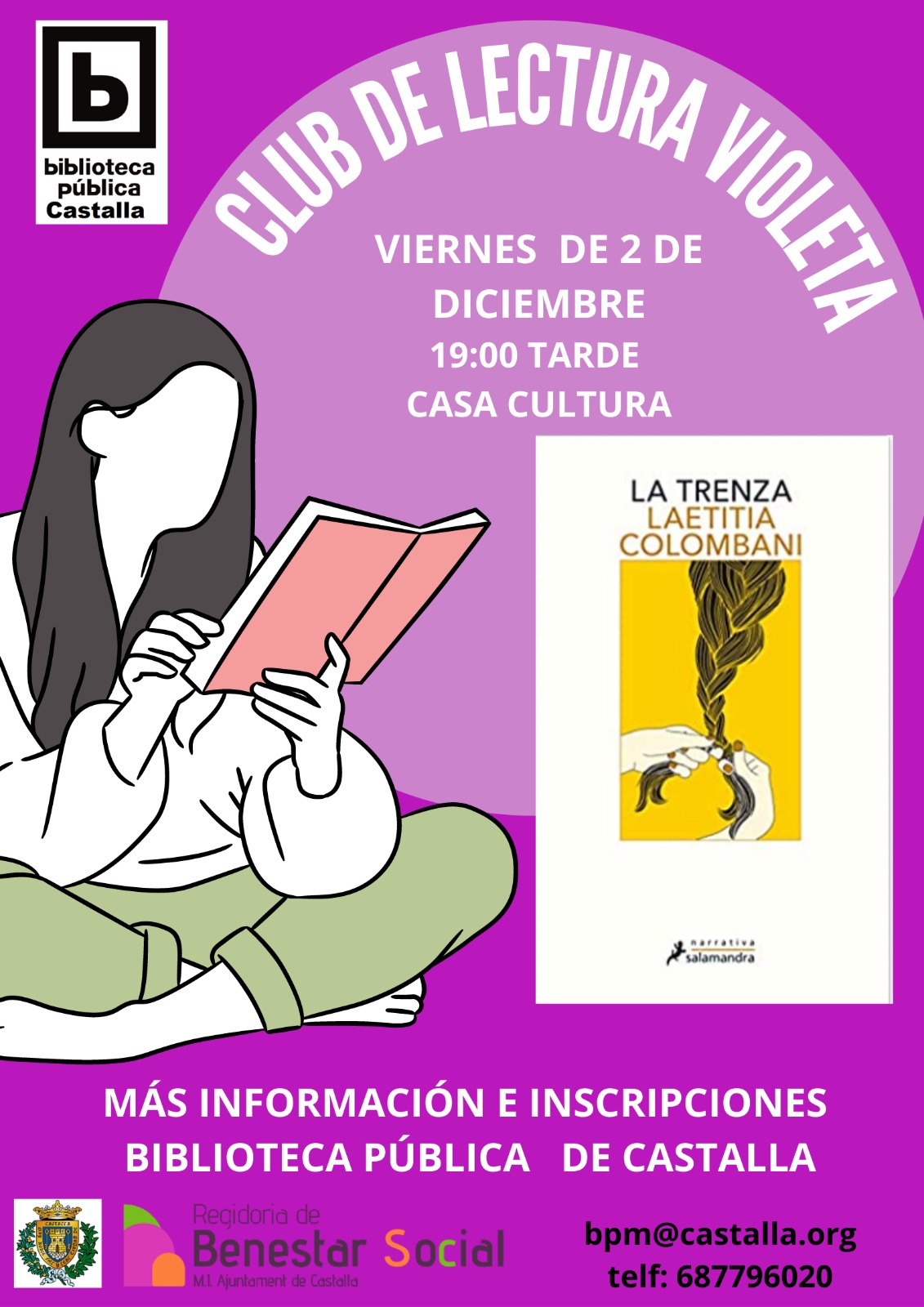 Sesión Club de Lectura «La trenza» : Ayuntamiento Castalla